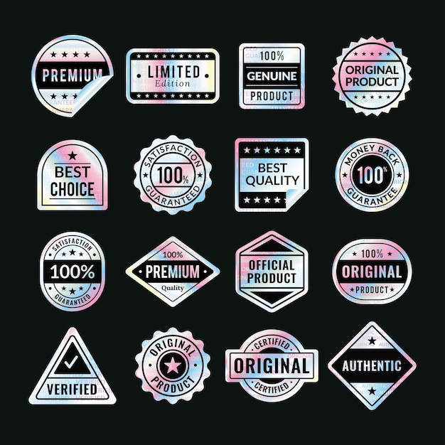 Vector label sticker element