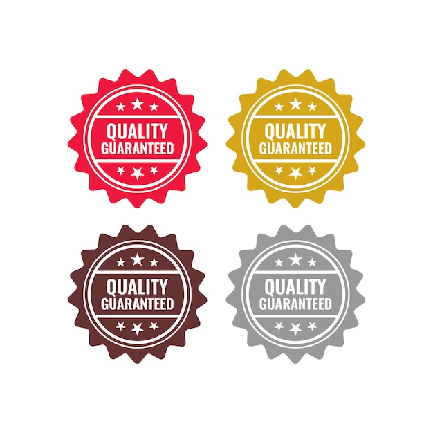 Vector label sticker quality guaranteed set