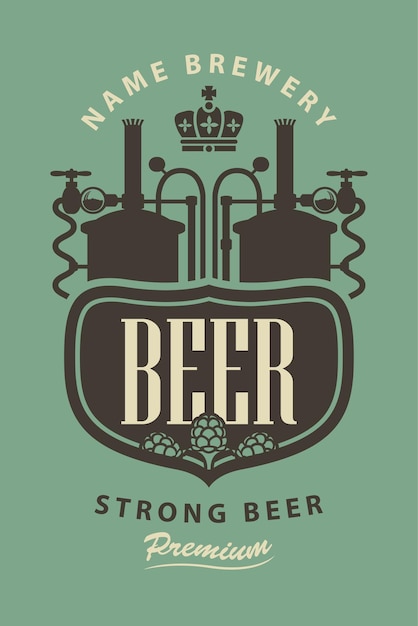 Vector label for strong beer