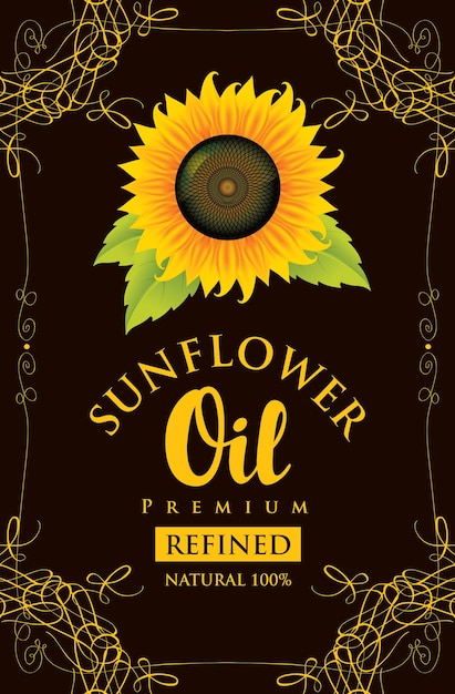 Label for sunflower oil