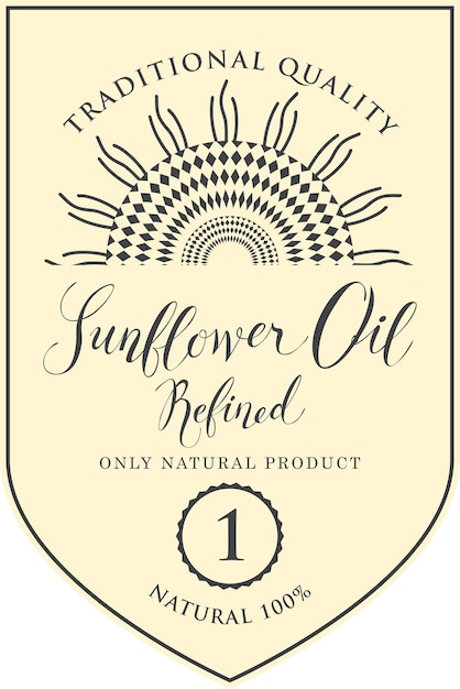 label for sunflower oil