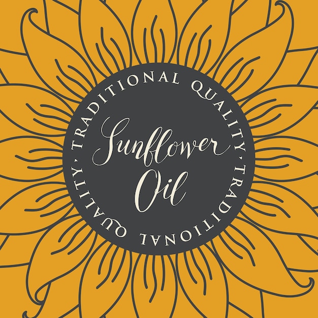 Label for sunflower oil