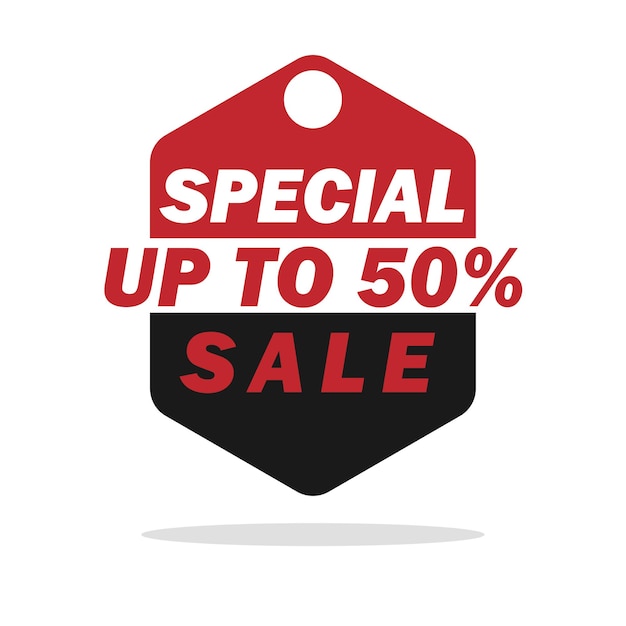 Vector label tag promotion special sale up to 50%