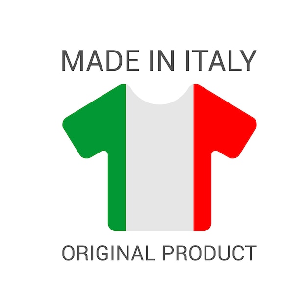 Vector label van made in italy