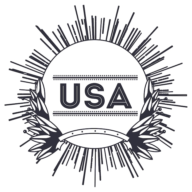 Vector label van usa pictogram