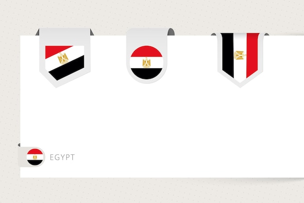 Label vlag collectie van Egypte in verschillende vorm Lint vlag sjabloon van Egypte