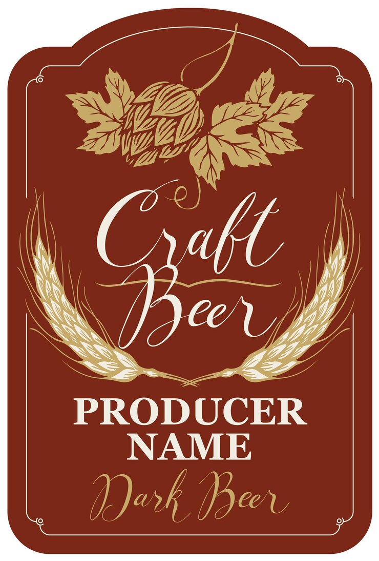 Vector label voor ambachtelijk bier