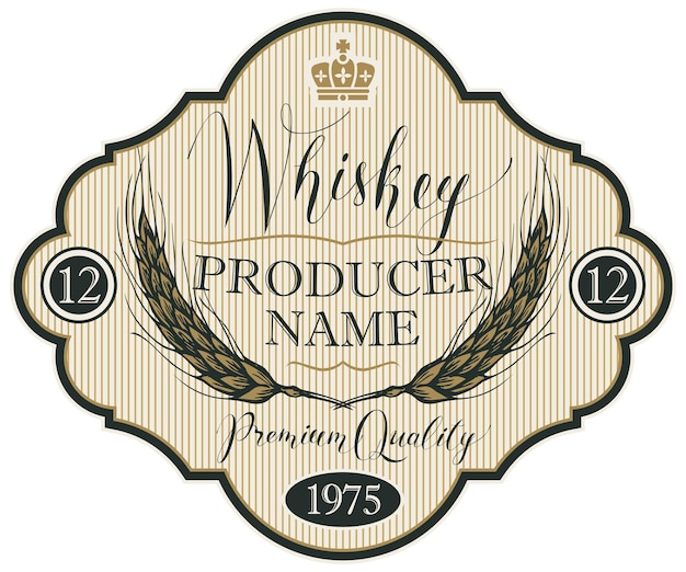 label for whiskey bottle