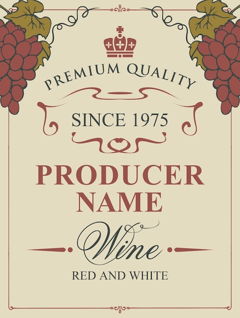 label for wine bottle