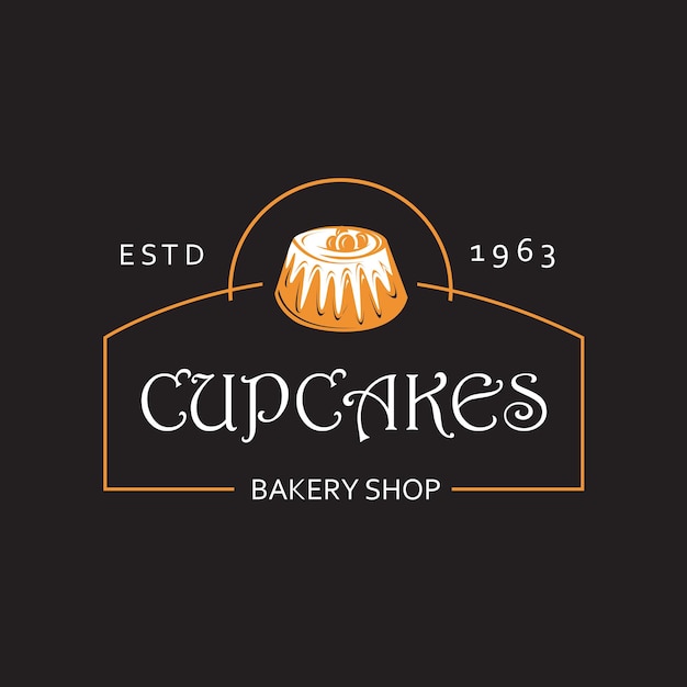 Label with cupcake