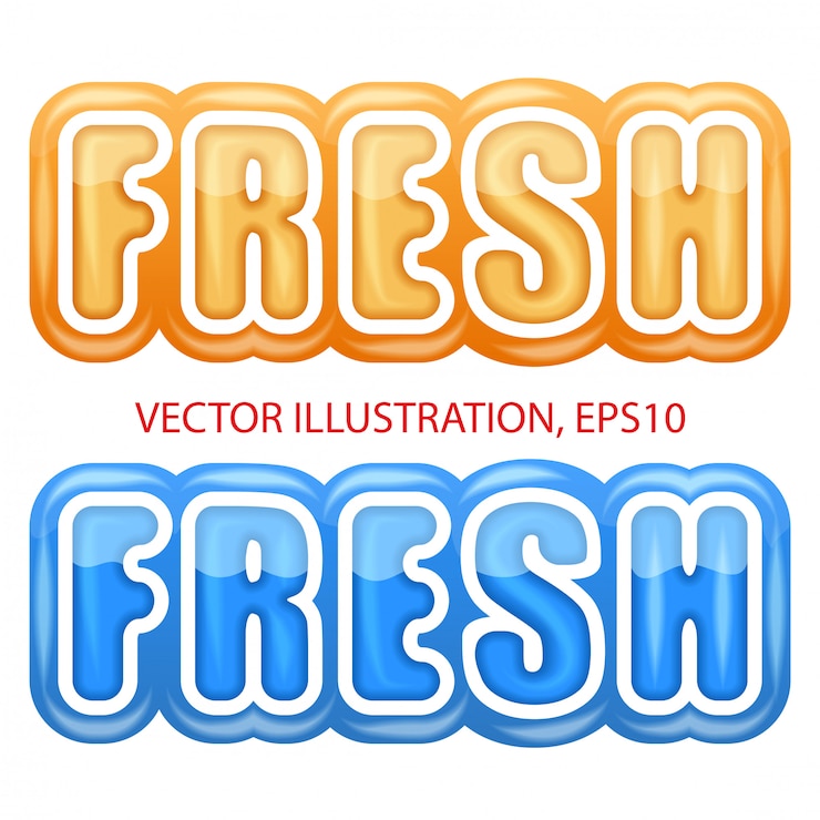 Vector label with the letters fresh. bright premium design.  illustration.