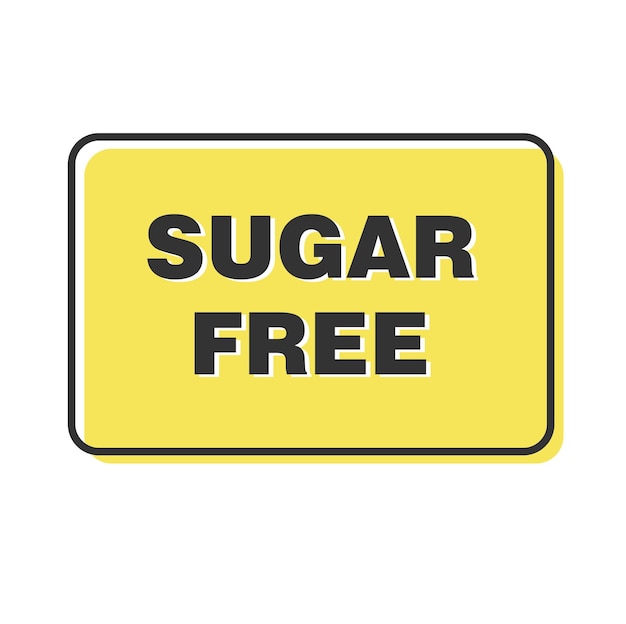 Label with text sugar free vector illustration eps 10