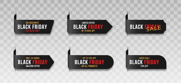 Vector labels badges for black friday market sale tags shopping sales sign label