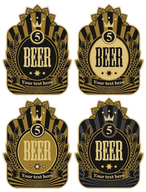 Labels for beer bottles