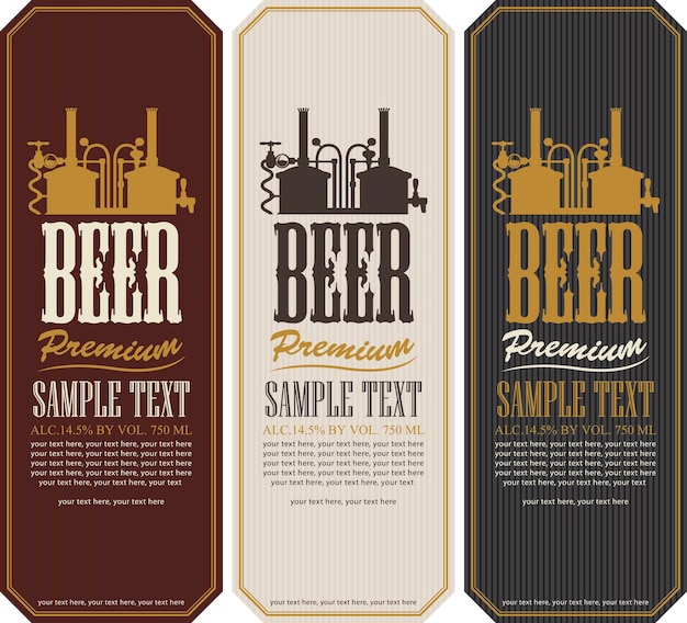 labels for bottles with beer making machines