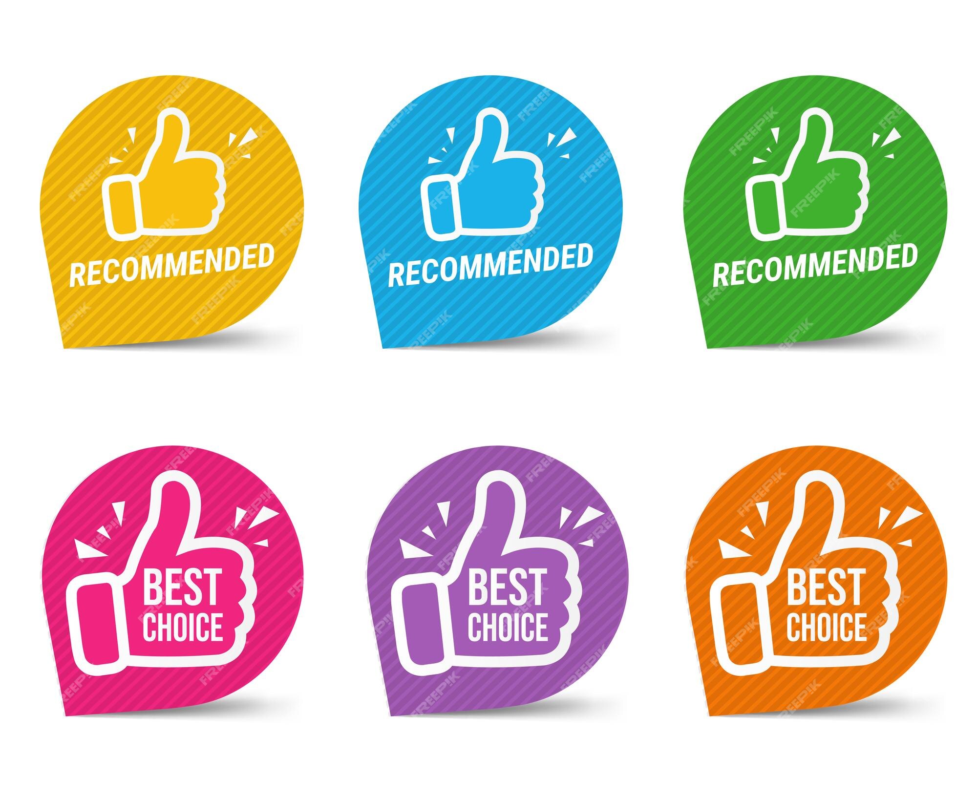 Premium Vector  Best choice icon with thumbs up label best choice