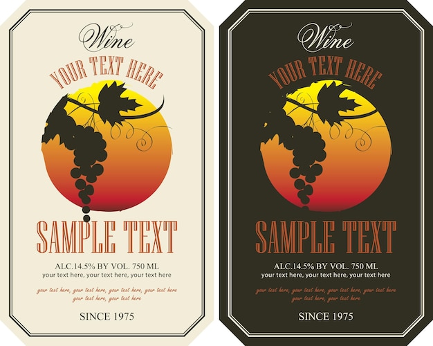 Labels for wine