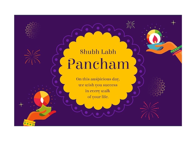 Vector labh pancham celebration poster