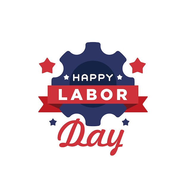 Labor day badge design illustration template for signs banners and posters