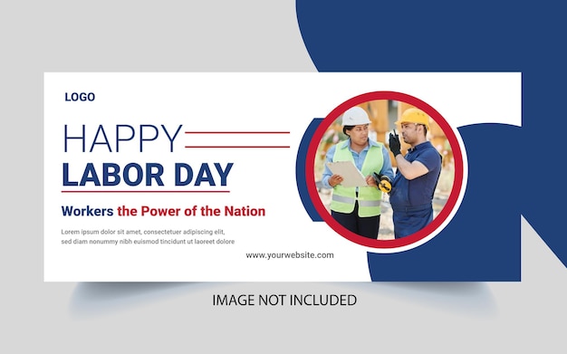 Labor Day Banner And Facebook Cover Design Template