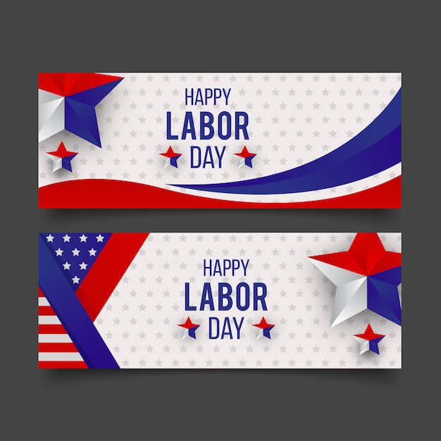 Vector labor day banners