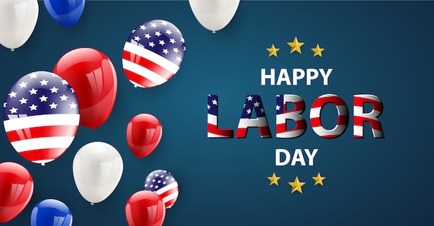 Labor day card design American