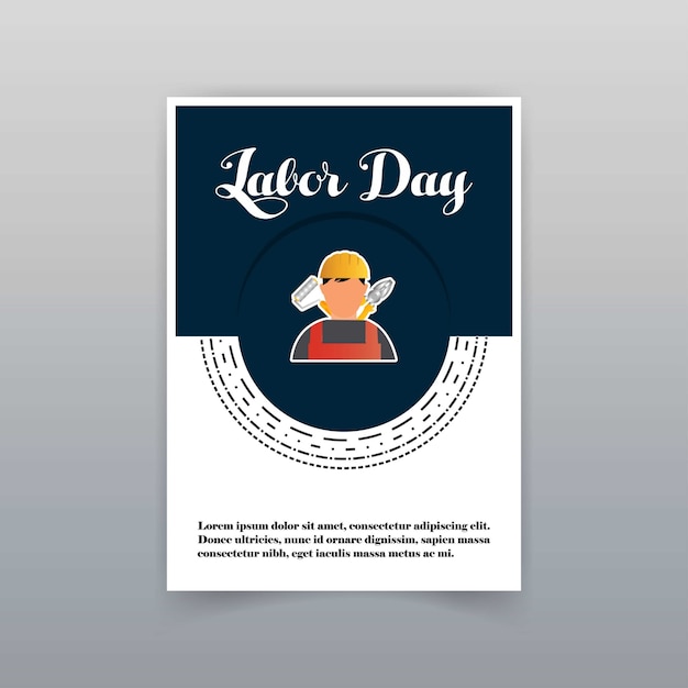 Labor day card with unique and creative design vector