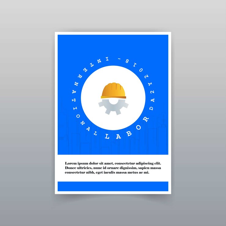 Vector 독창적이고 창의적인 디자인의 노동절 카드