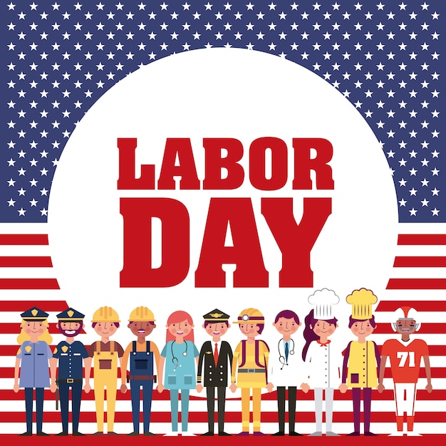 Vector labor day card