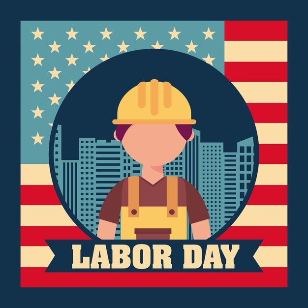 Vector labor day card