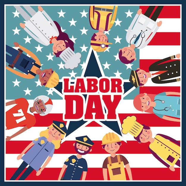 Vector labor day card