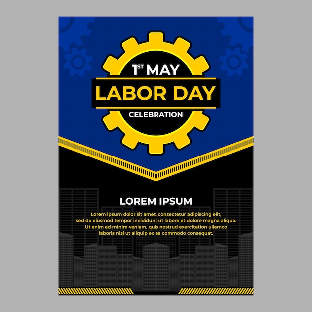 Labor day celebration poster design