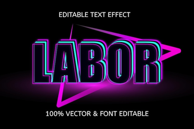 Labor day color light blue purple editable text effect