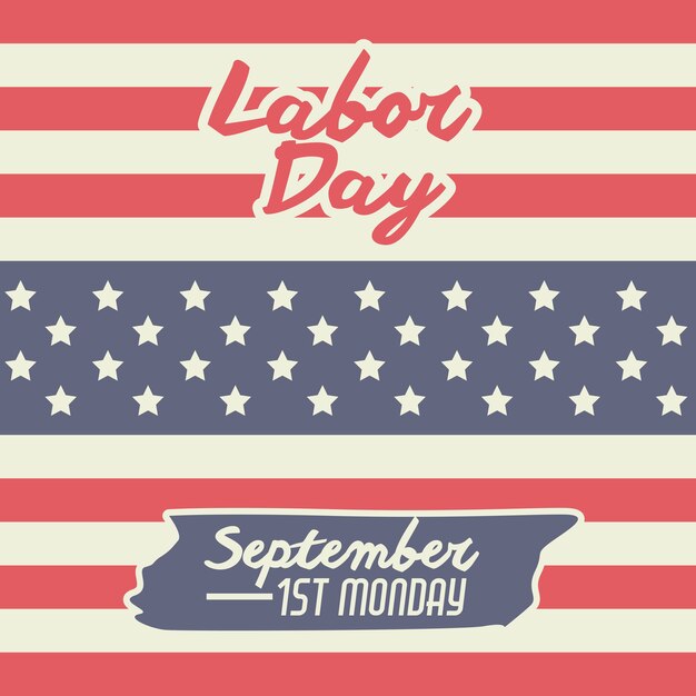 Vector labor day digital design