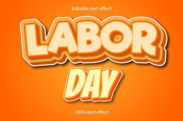 Labor day editable text effect