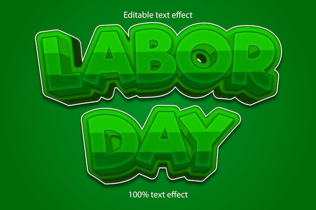 Labor day editable text effect