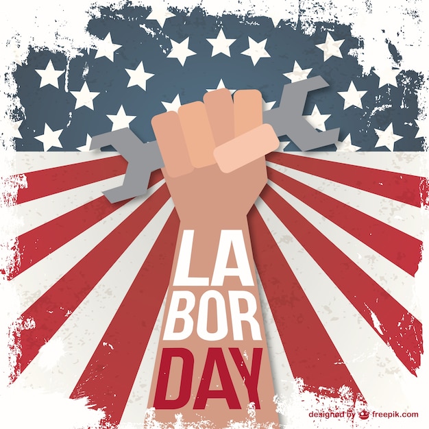 Labor day grunge illustratie