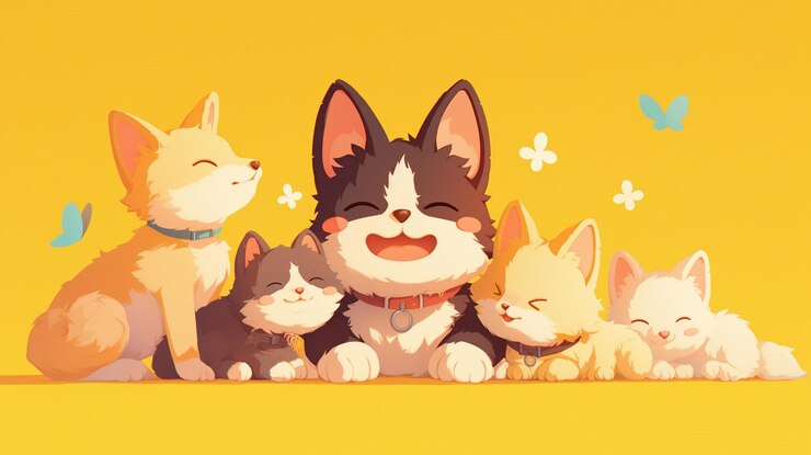 Vector 노동절 애완동물 퍼레이드 포스터