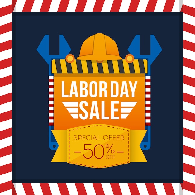 Vector labor day sale illustration