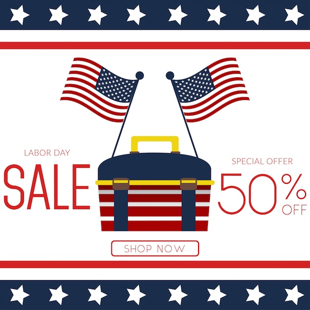 Labor day sale illustration