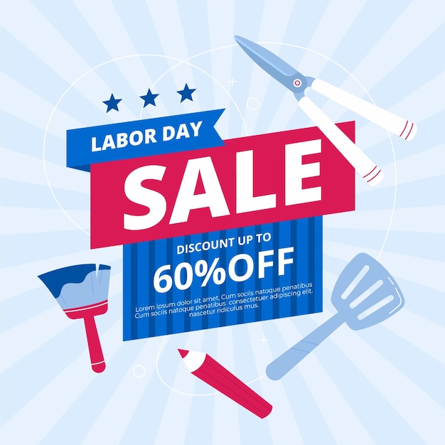 Labor day sale illustration