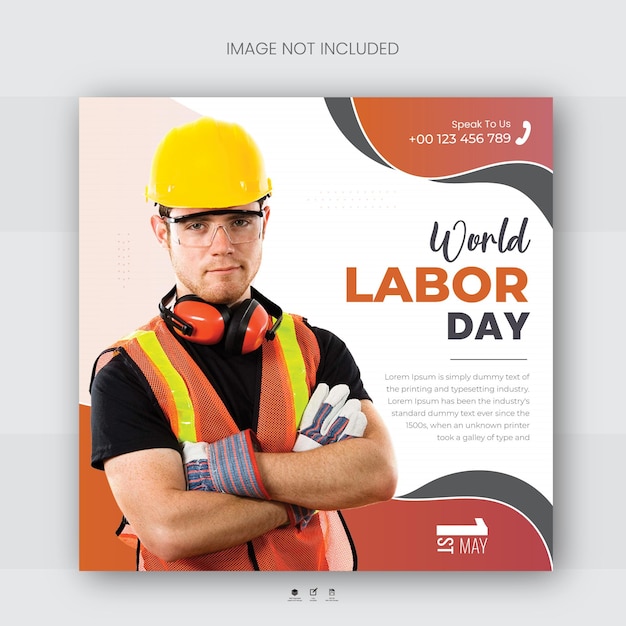 Labor Day Social Media Post Banner Template