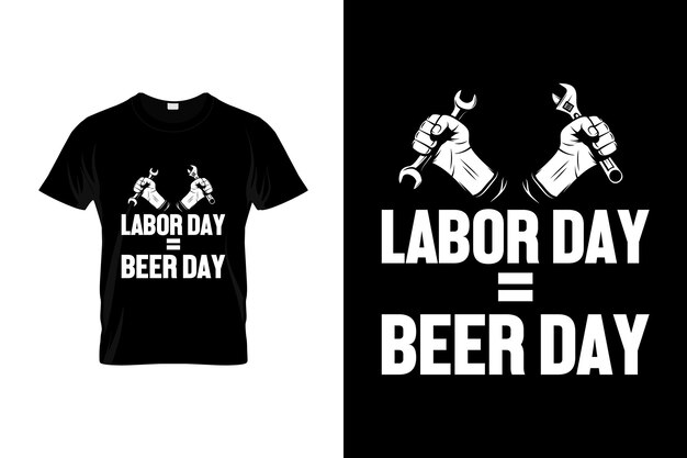 Labor day t-shirt design or labor day poster design or labor day illustration