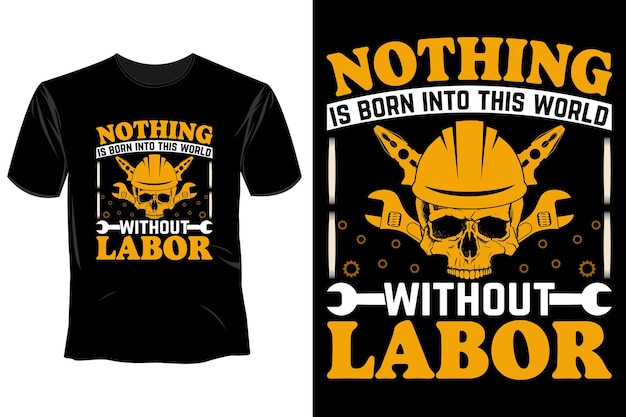 労働者の日のTシャツのデザイン