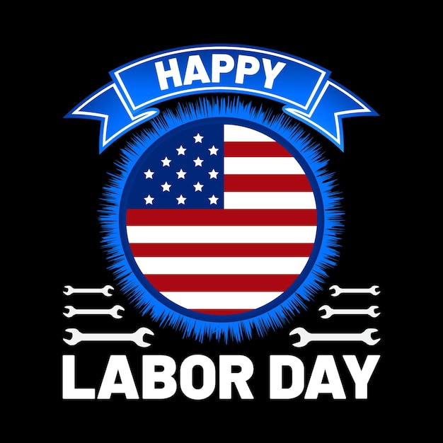 Vector labor day t-shirt design