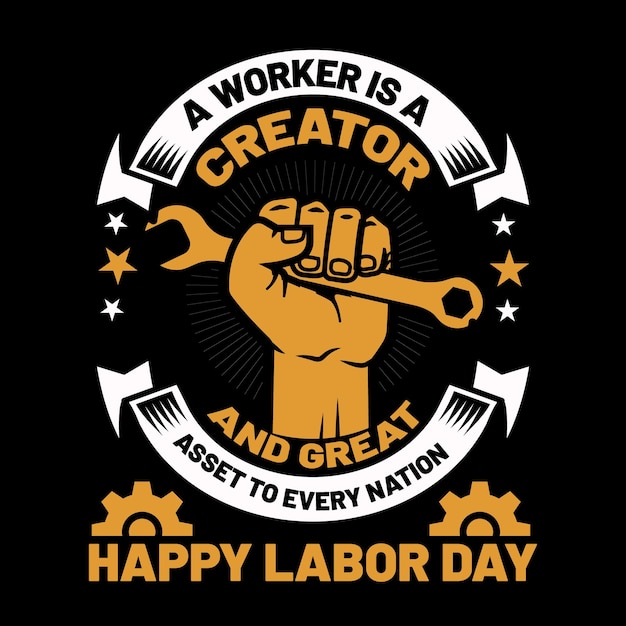 Vector labor day t-shirt design