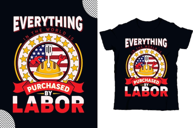 ベクトル 労働者の日のtシャツデザイン