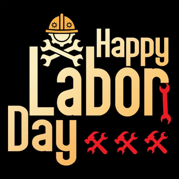 Labor day t-shirt ontwerp