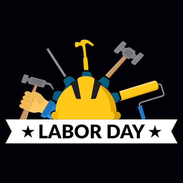 Labor day t-shirt ontwerp