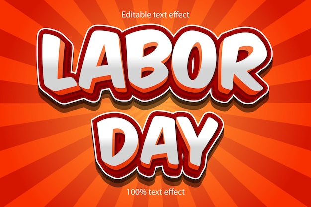 Labor day text effect